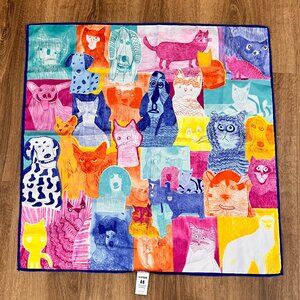 Lush Cats & Dogs Arthouse Unlimited Square Polyester Scarf Recycled